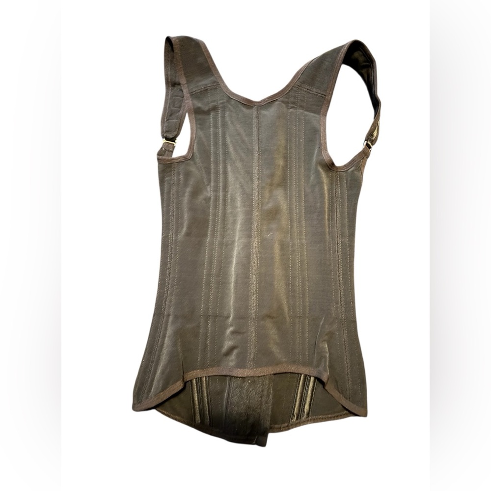 SOLD Black Waist Trainer Corset Hourglass ShapewearAdjustable Straps & Zipper - Picture 4 of 6